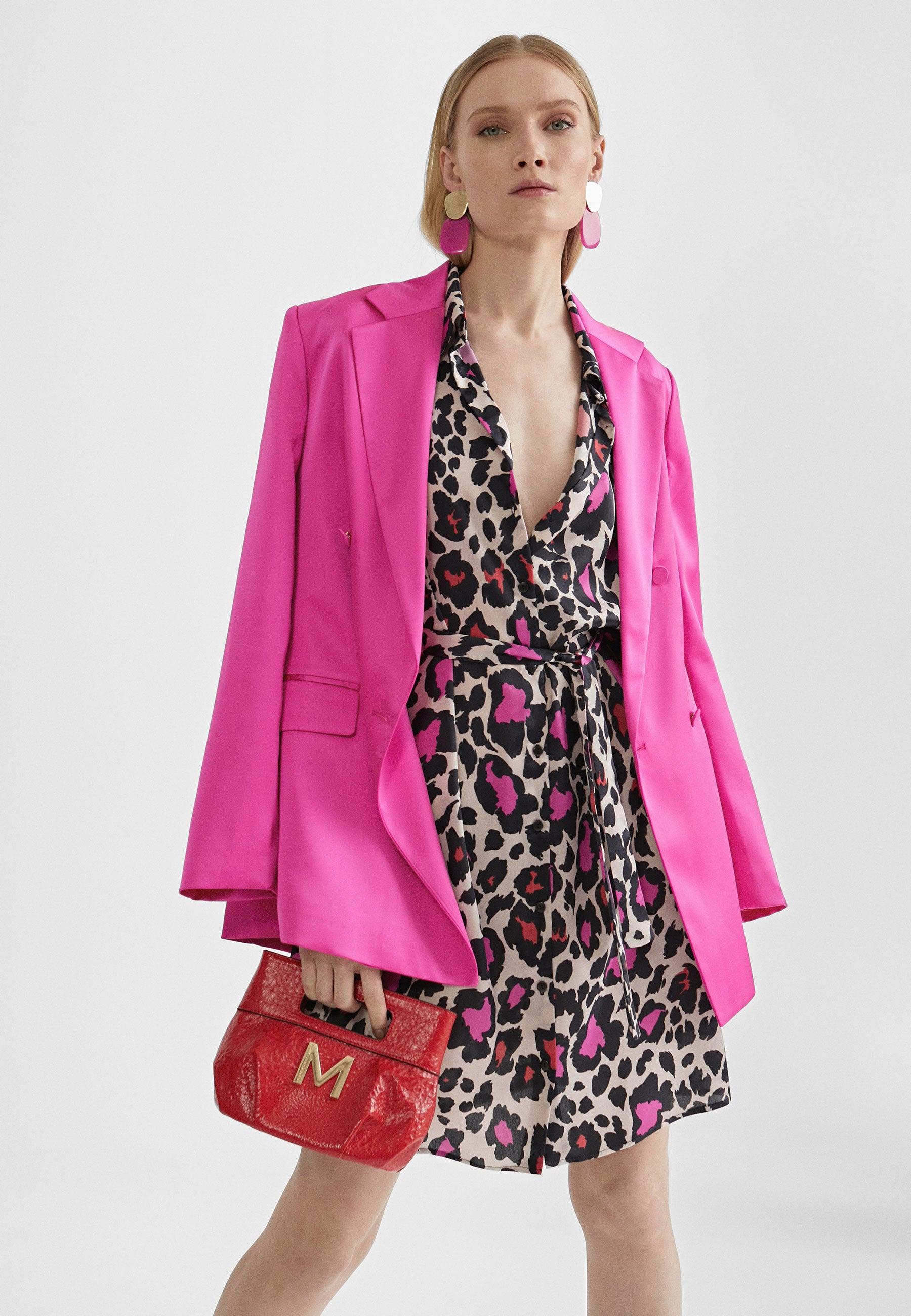 MS2416040-Red-Pink-Short animal print dress