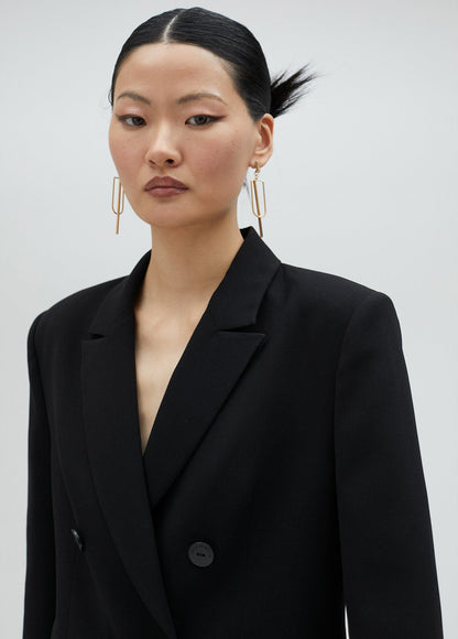 Black cropped blazer