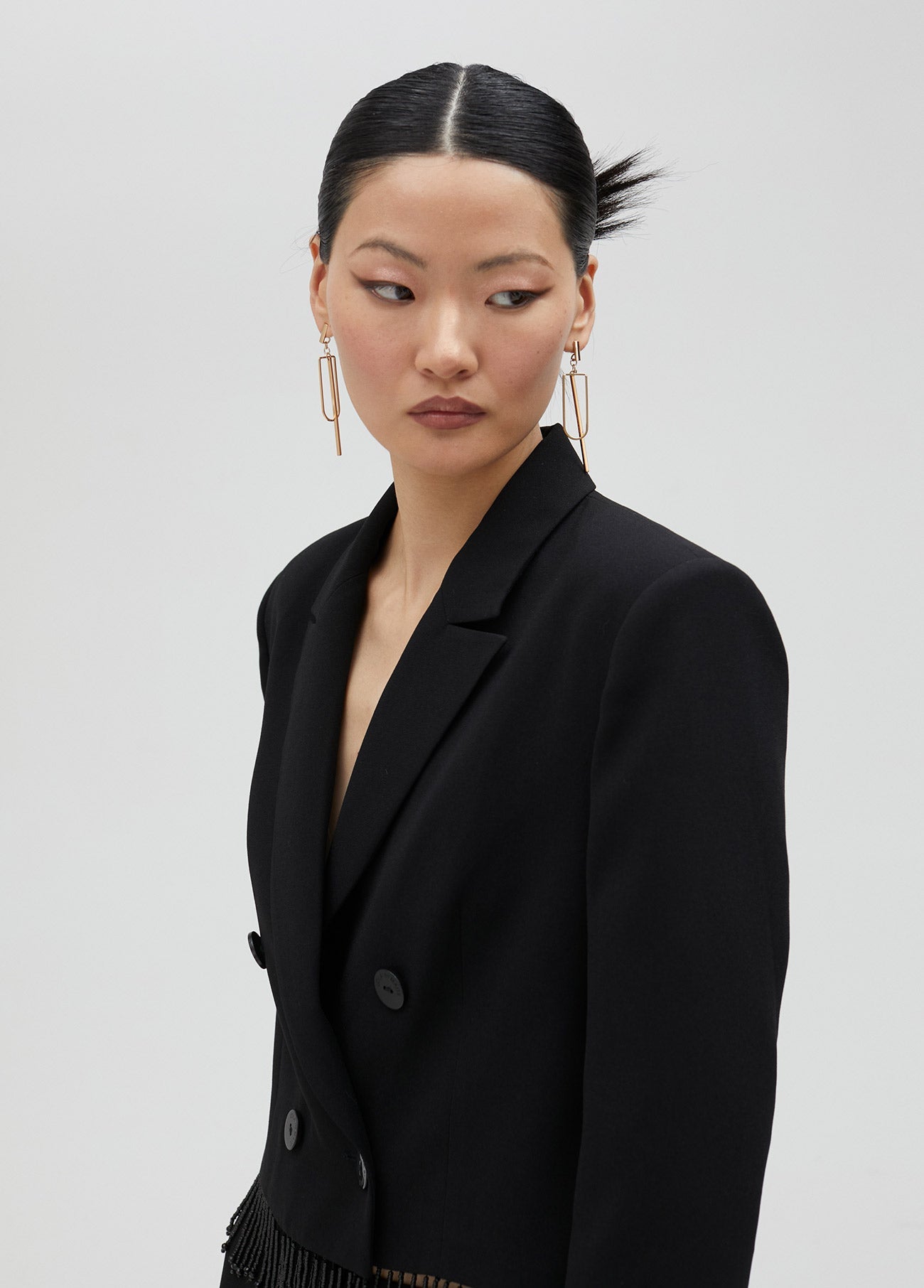 Black cropped blazer