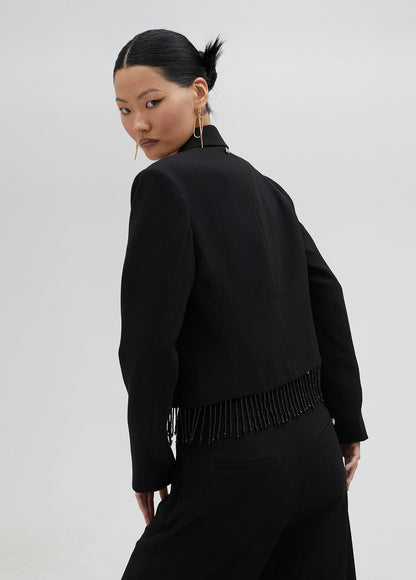 Black cropped blazer
