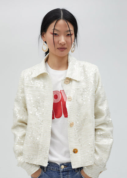 Short sequinned jacket