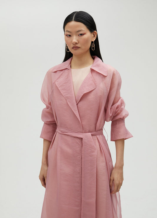 Organza trench coat