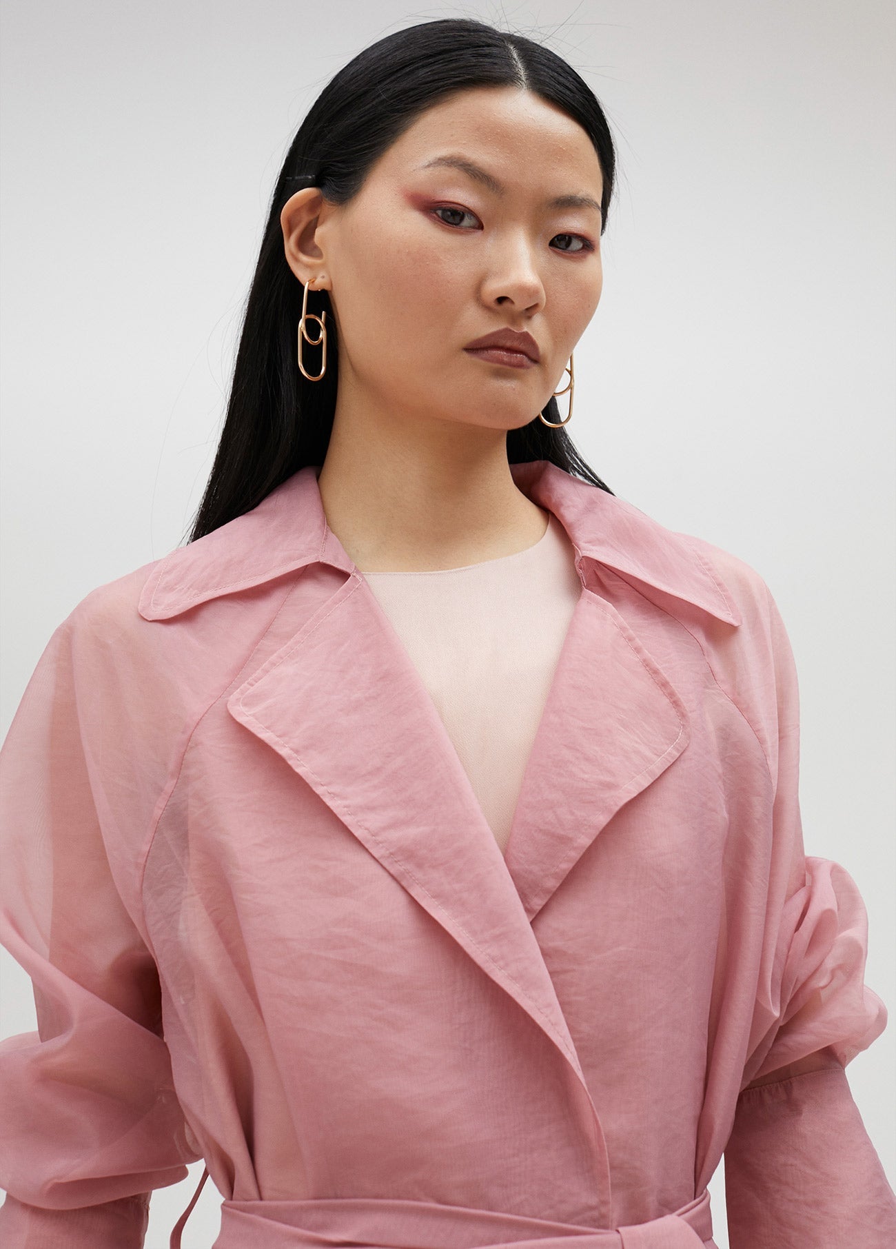 Organza trench coat