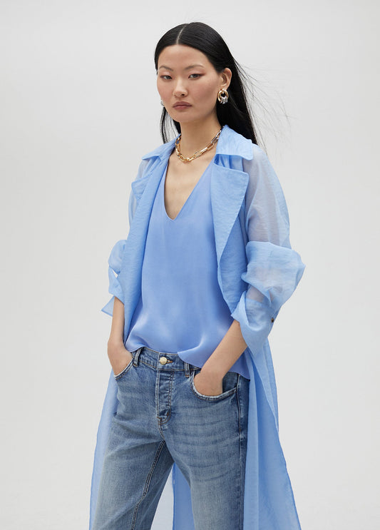 Organza trench coat