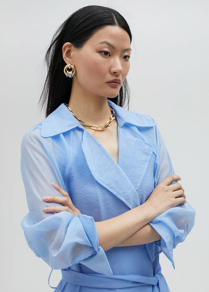 Organza trench coat
