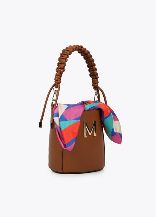 Bucket bag with braided handle