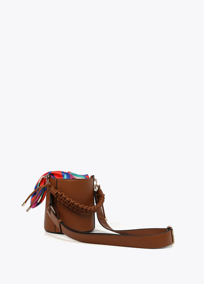 Bucket bag with braided handle