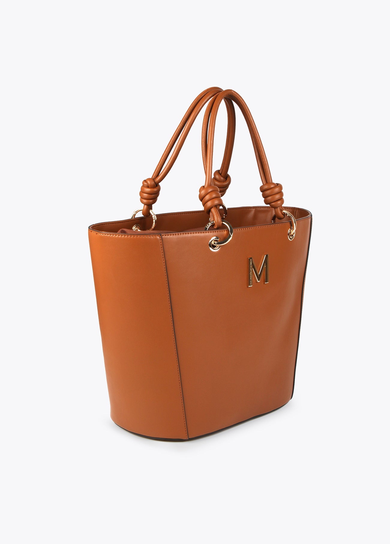 Faux leather bag with knots