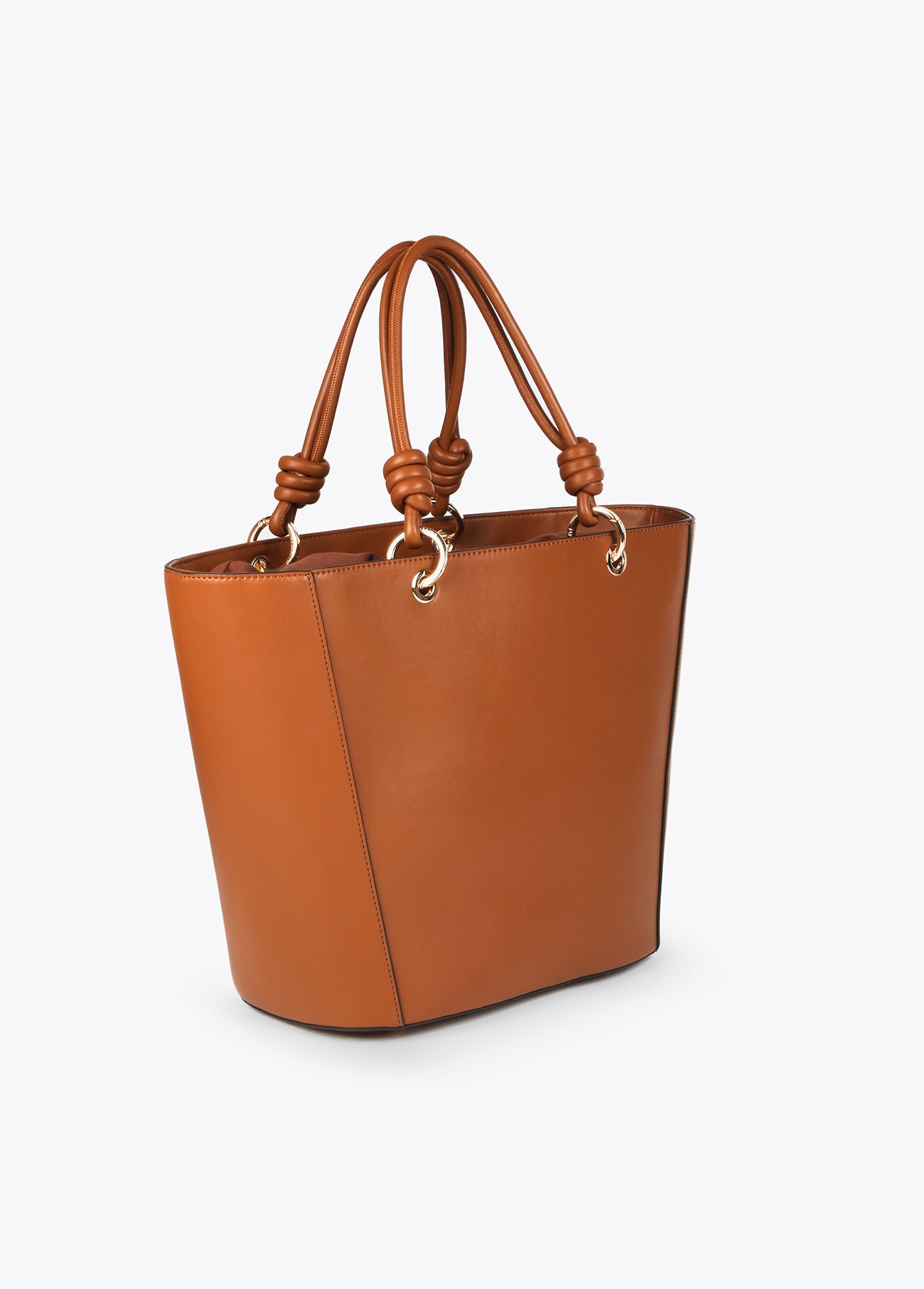 Faux leather bag with knots