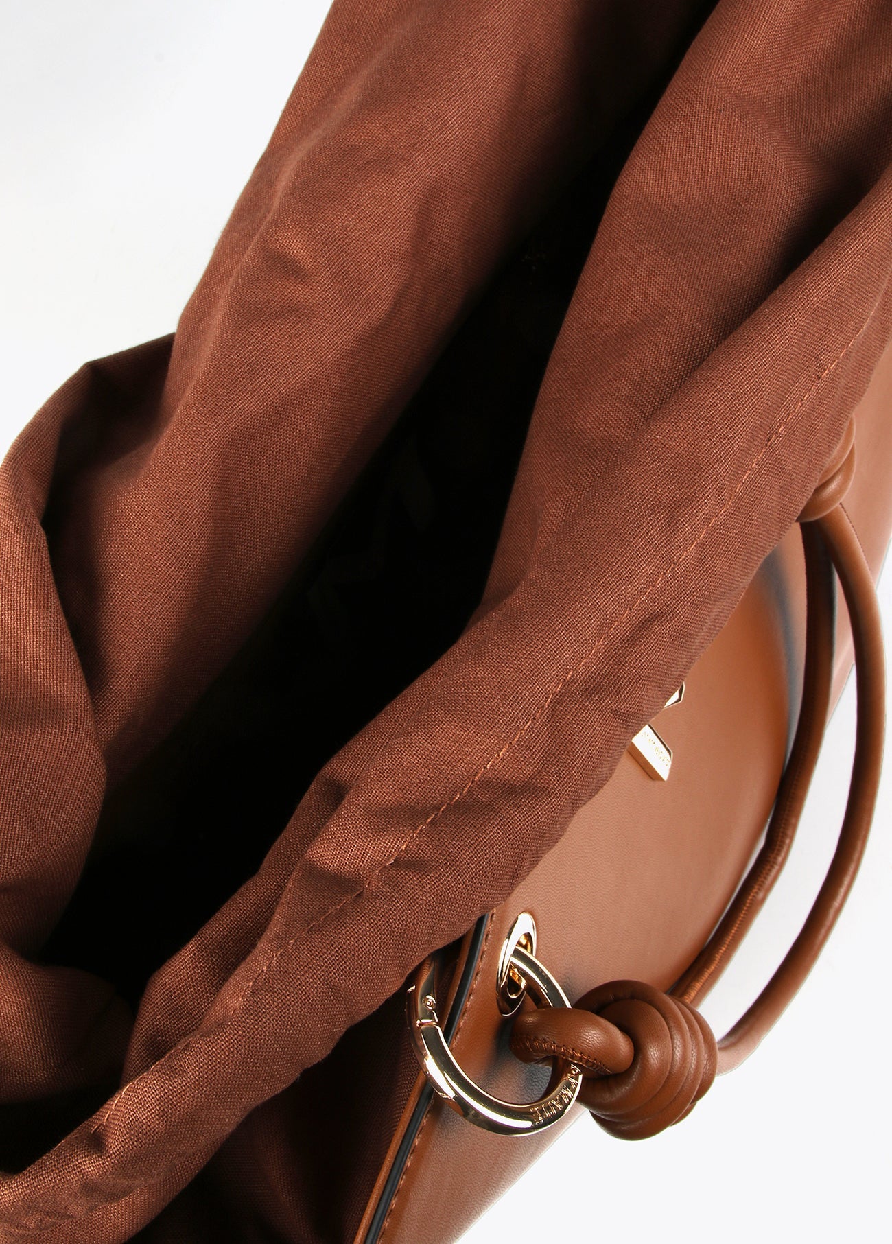 Faux leather bag with knots