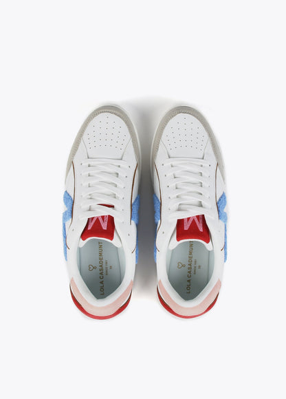 Multicoloured trainers with terry M detail