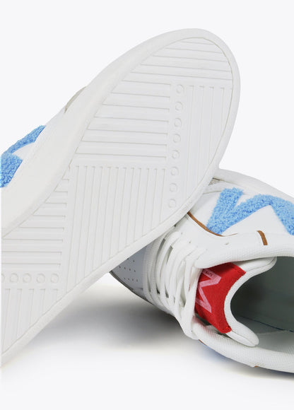 Multicoloured trainers with terry M detail