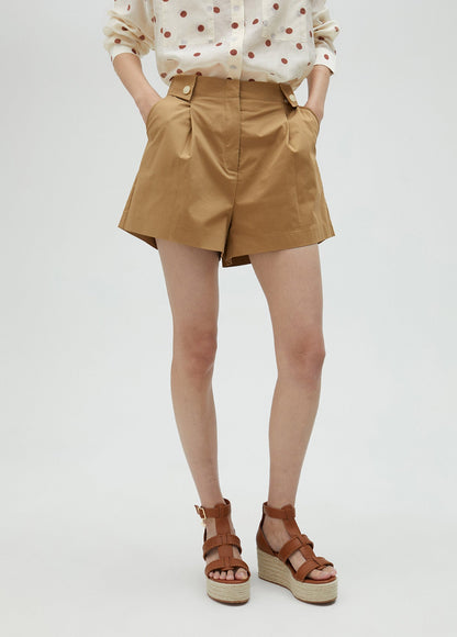 Camel Bermuda shorts