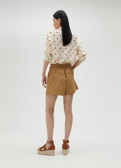 Camel Bermuda shorts