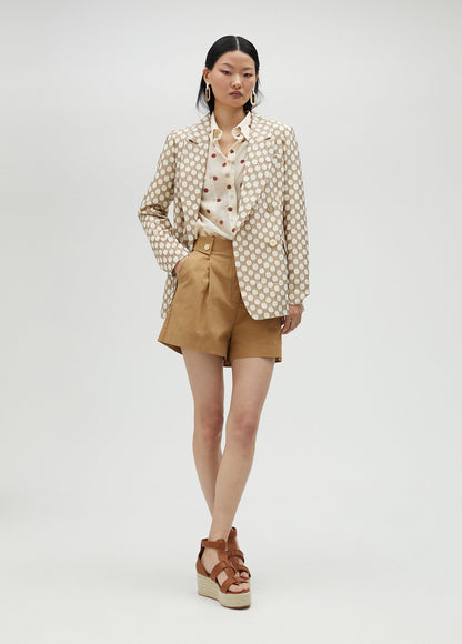 Camel Bermuda shorts