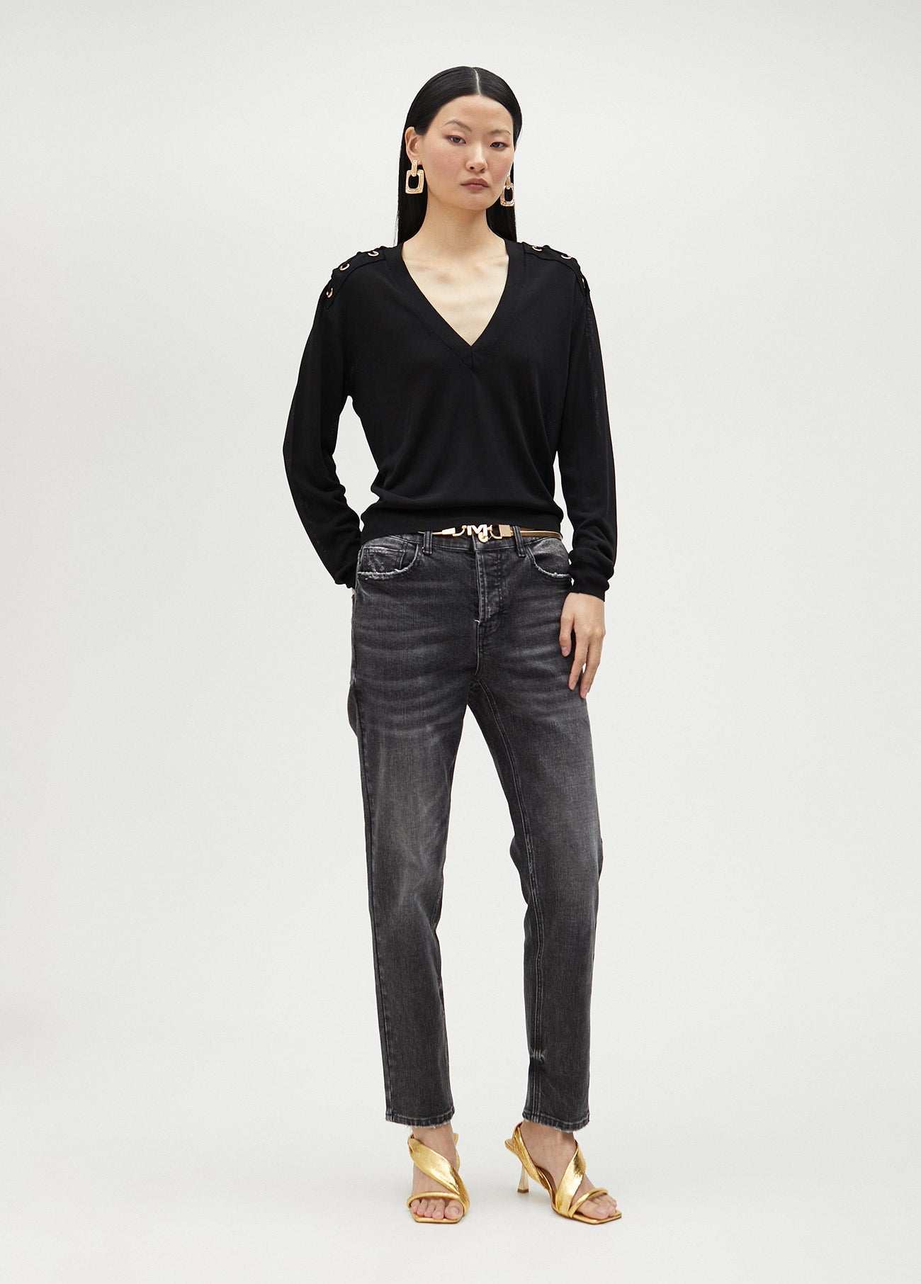 Sweater with shoulder detail