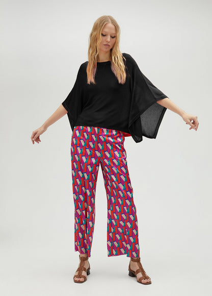 Knit cape sleeve sweater