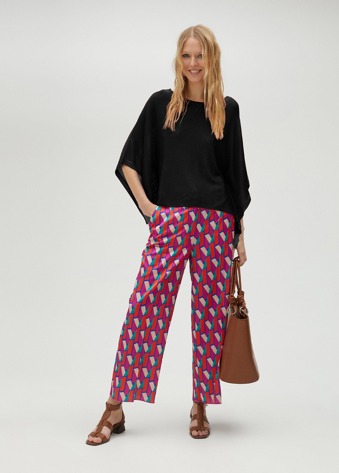 Knit cape sleeve sweater