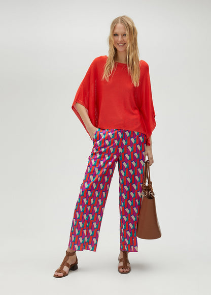 Knit cape sleeve sweater