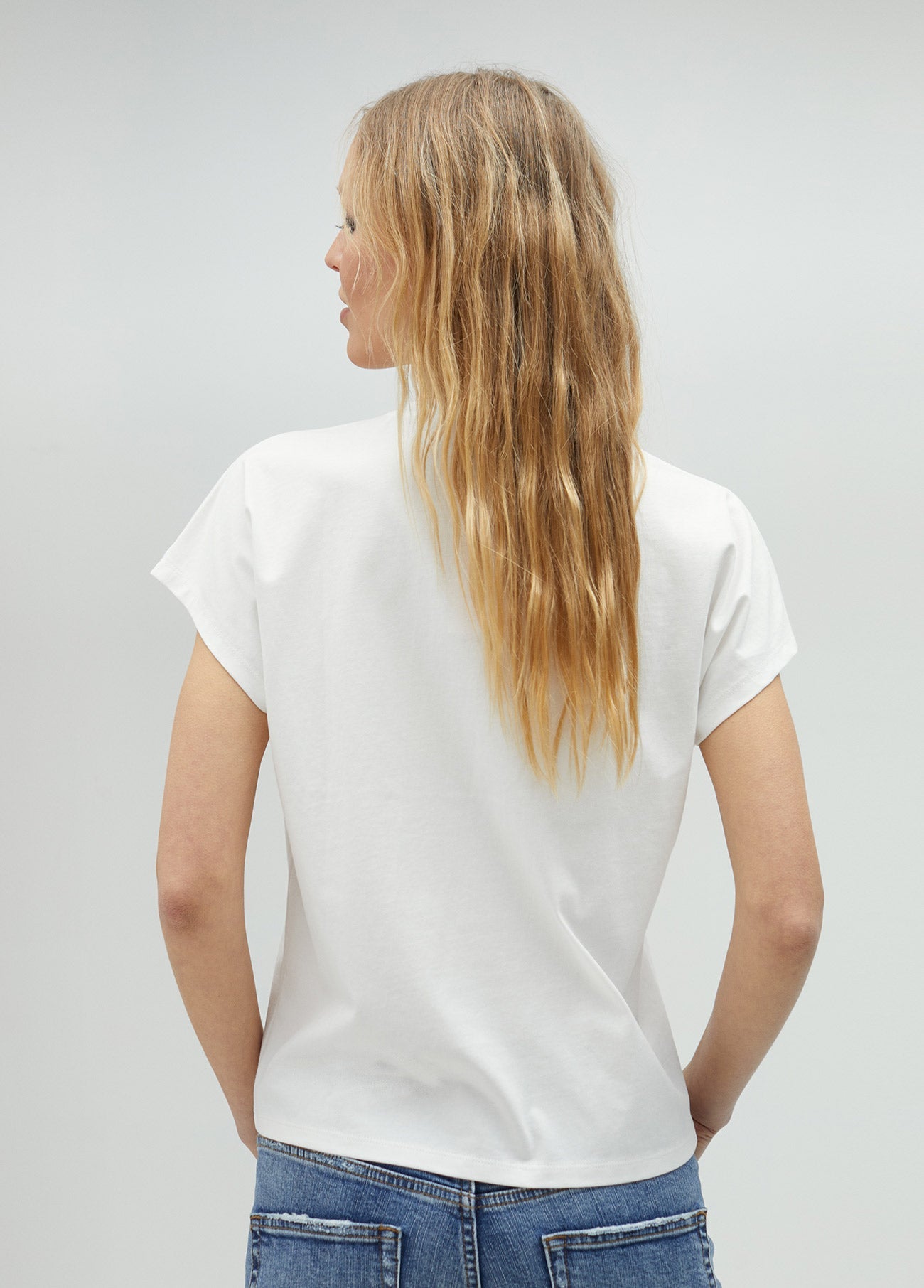 White tiger print T-shirt