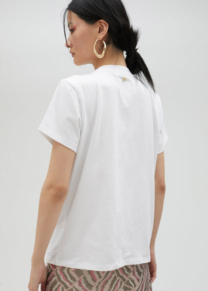 T-shirt with rhinestone lion