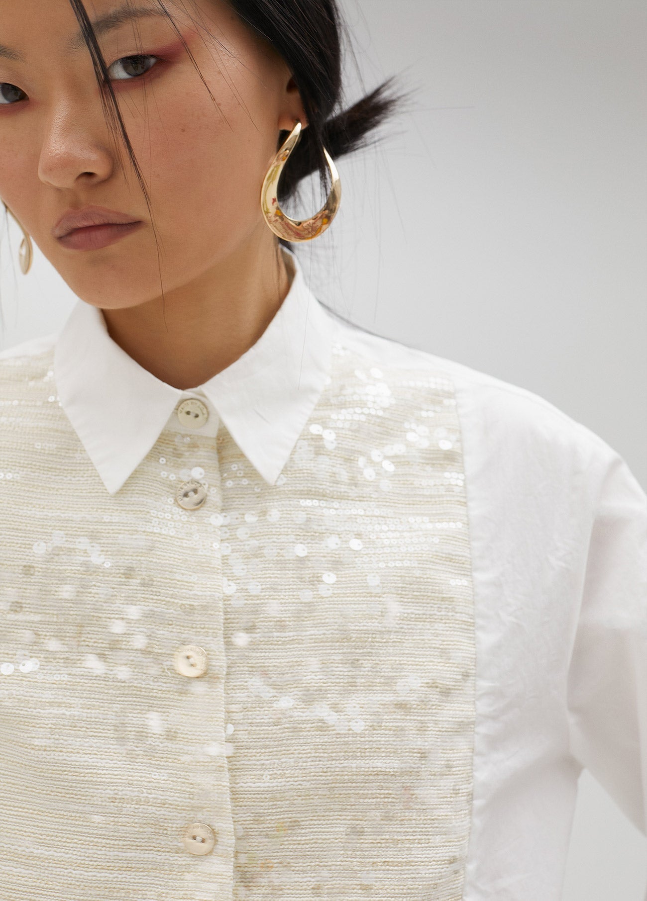 Shirt with embellished detail
