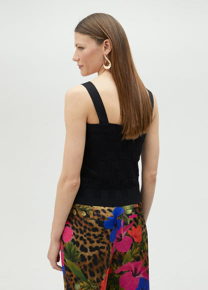 Knit top with buttons