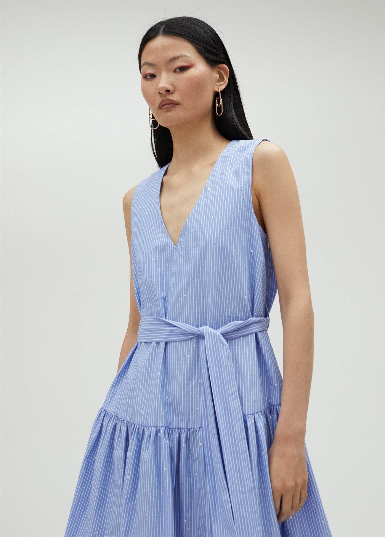 Short dress with rhinestones