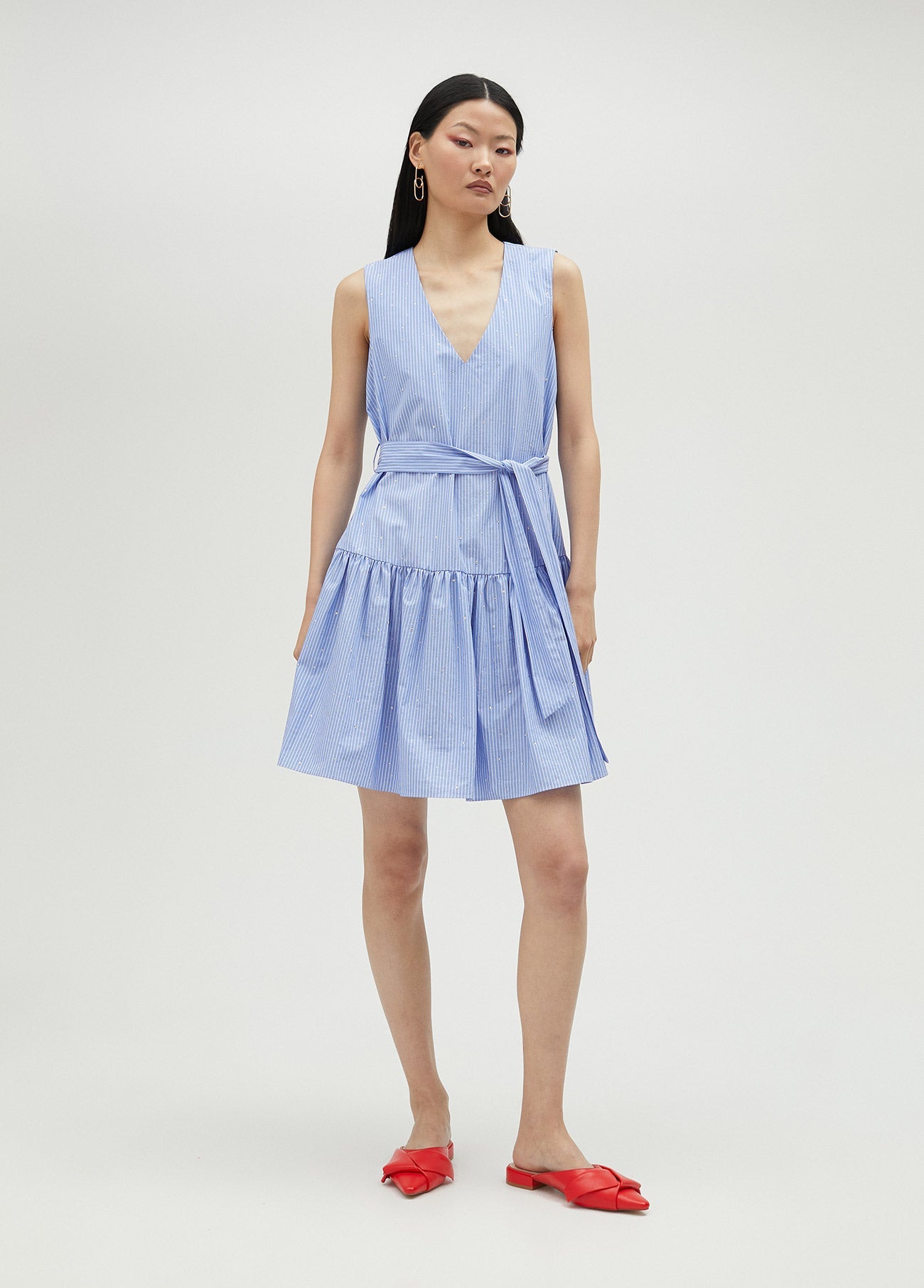 Short dress with rhinestones