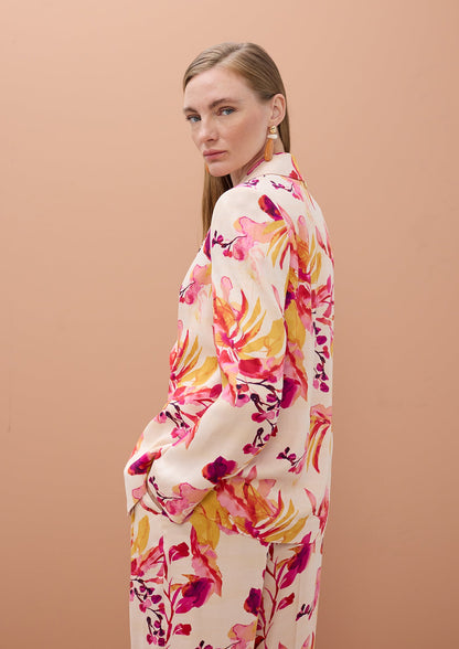 Printed Straight Fluid Blazer