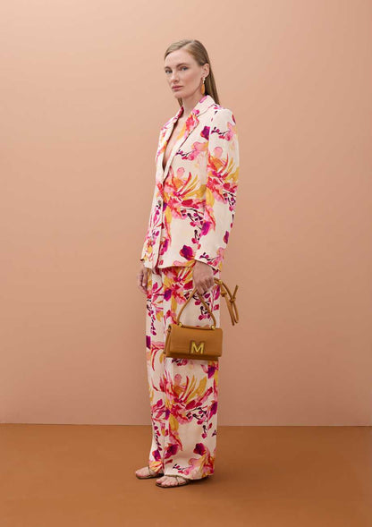Printed Straight Fluid Blazer