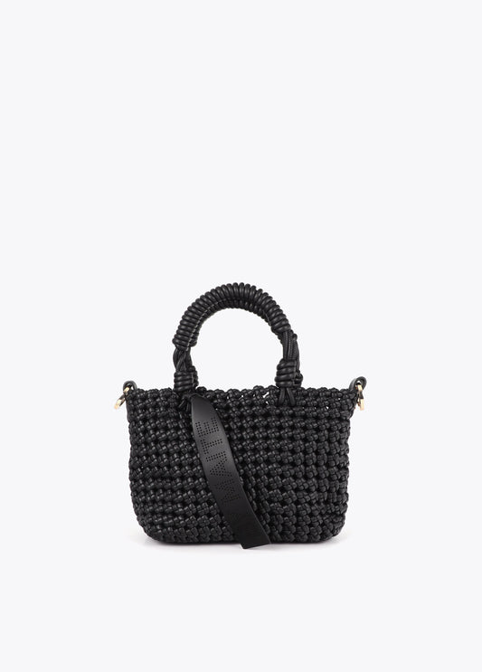 Knotted Faux Leather Crossbody Bag