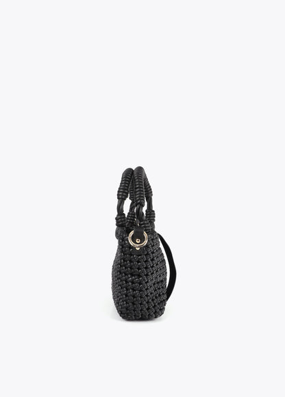 Knotted Faux Leather Crossbody Bag