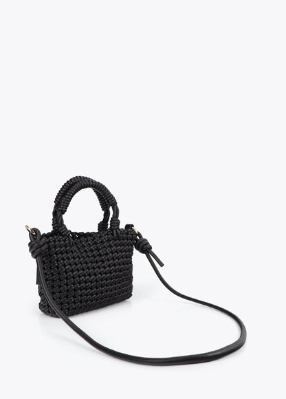 Knotted Faux Leather Crossbody Bag