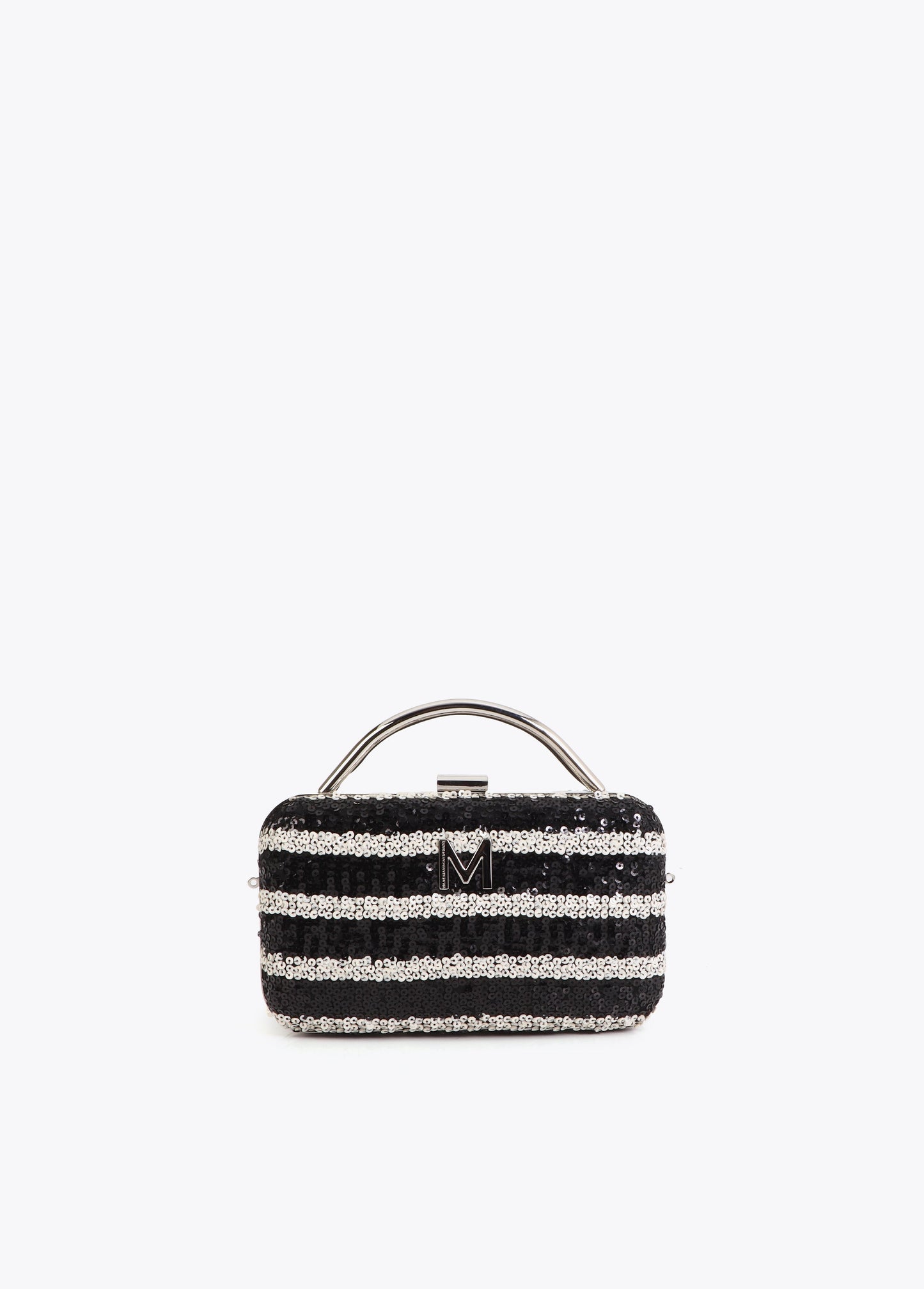 Striped Sequin Clutch