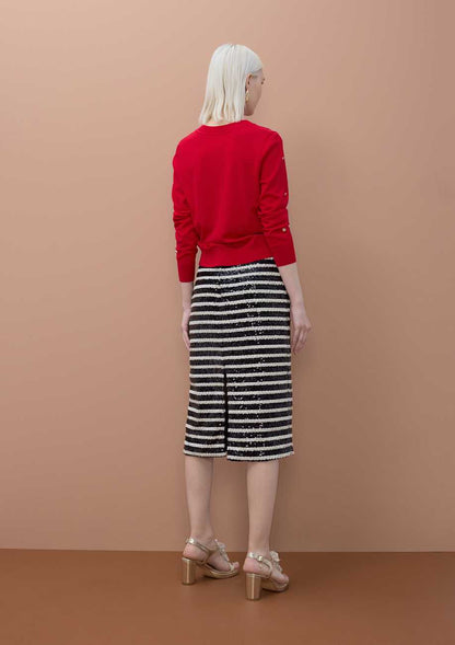 Sequined Straight Skirt