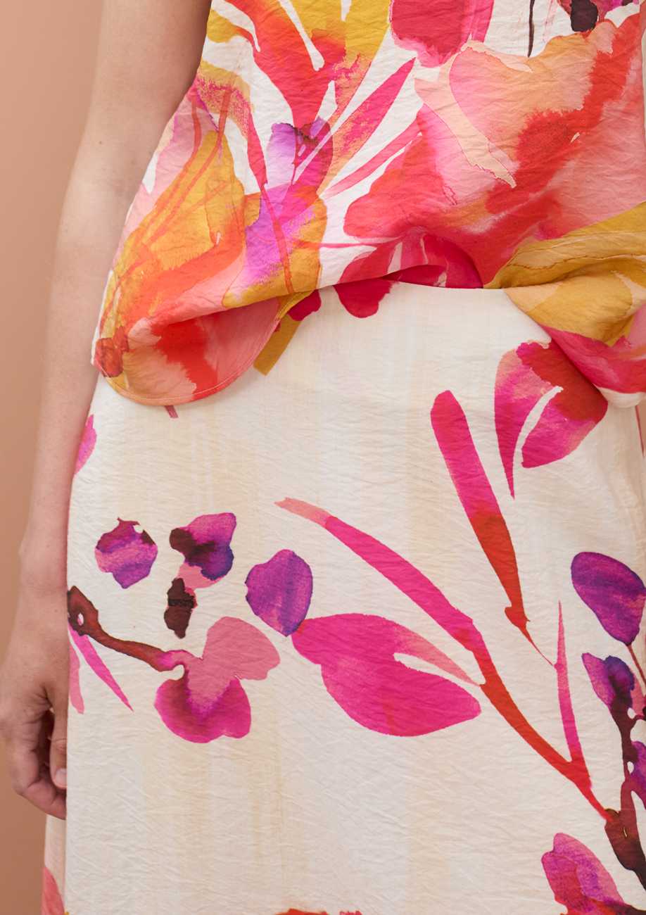 Floral Print Skirt