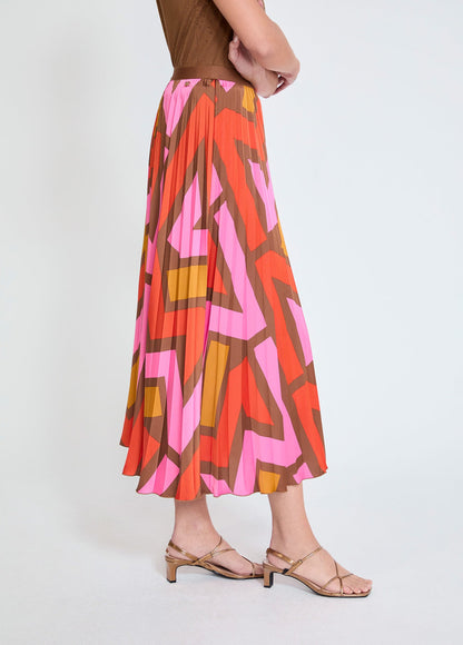 Pleated Skirt with Logo