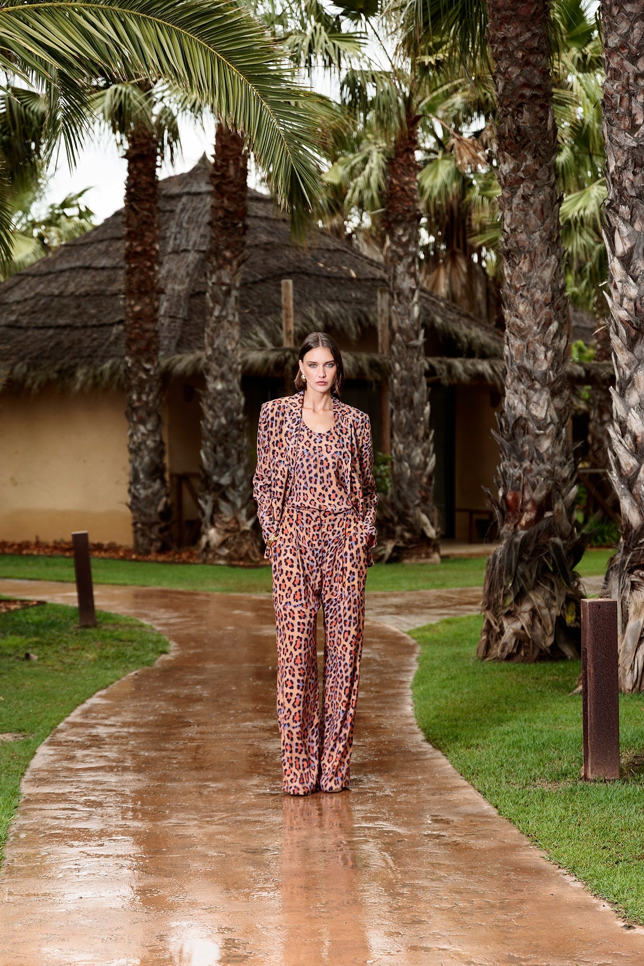 Animal Print Palazzo Pants