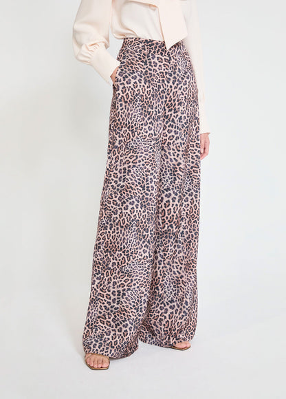 Brown Animal Print Pants