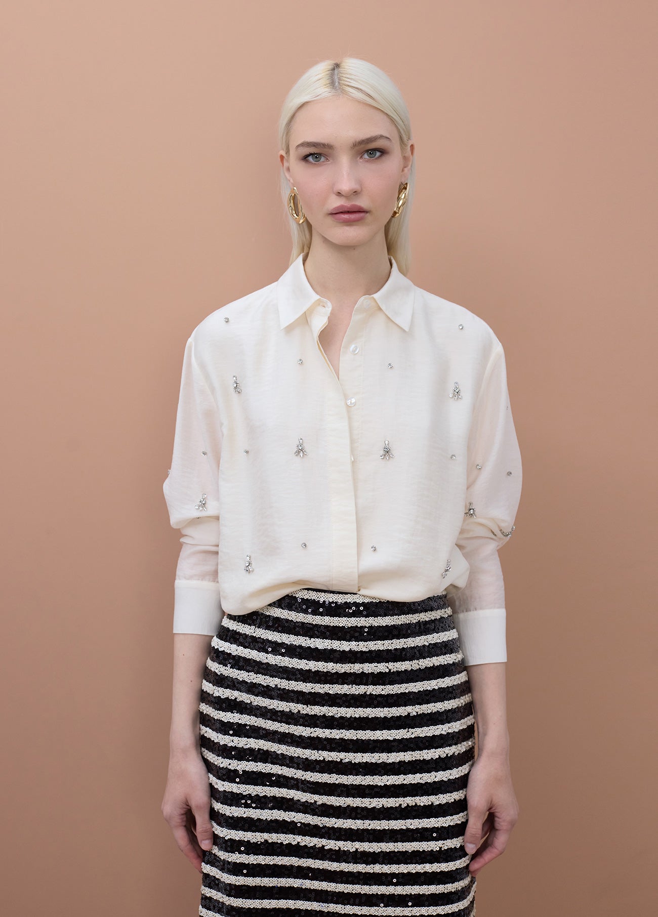 Long Shirt with Beadwork