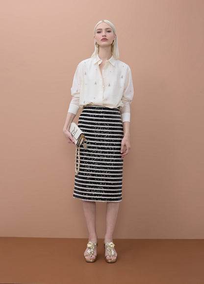 Long Shirt with Beadwork