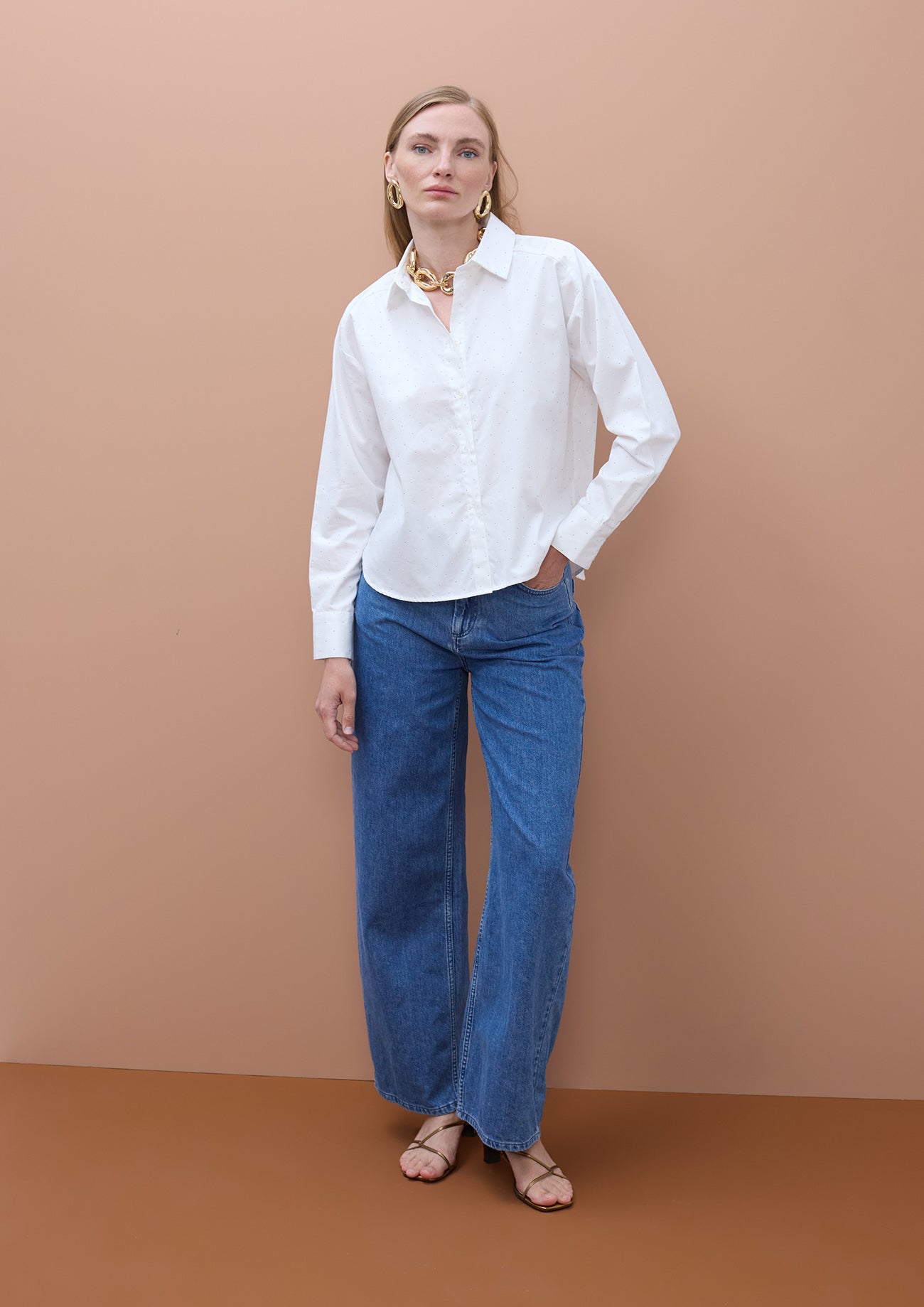 Poplin Shirt with Estras Details