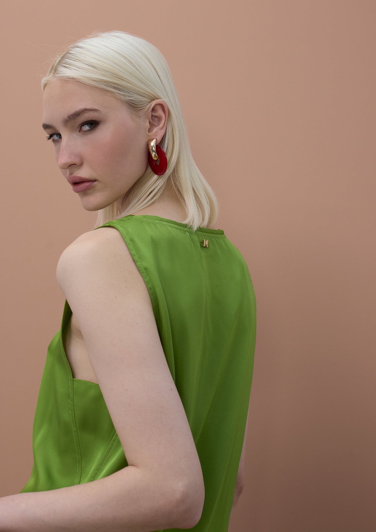 Round Neck Top with Piping Detail