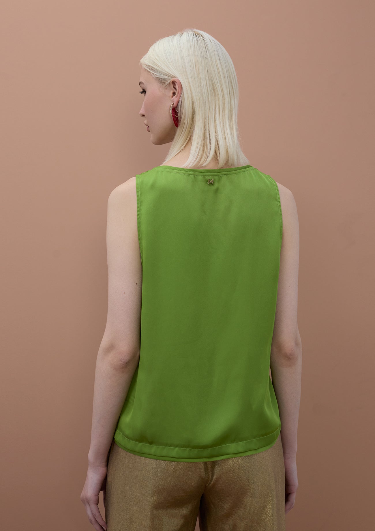 Round Neck Top with Piping Detail