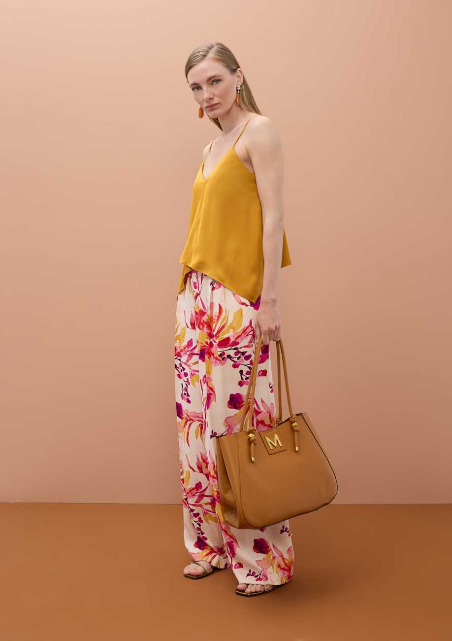 Yellow Pleated Lingerie Top