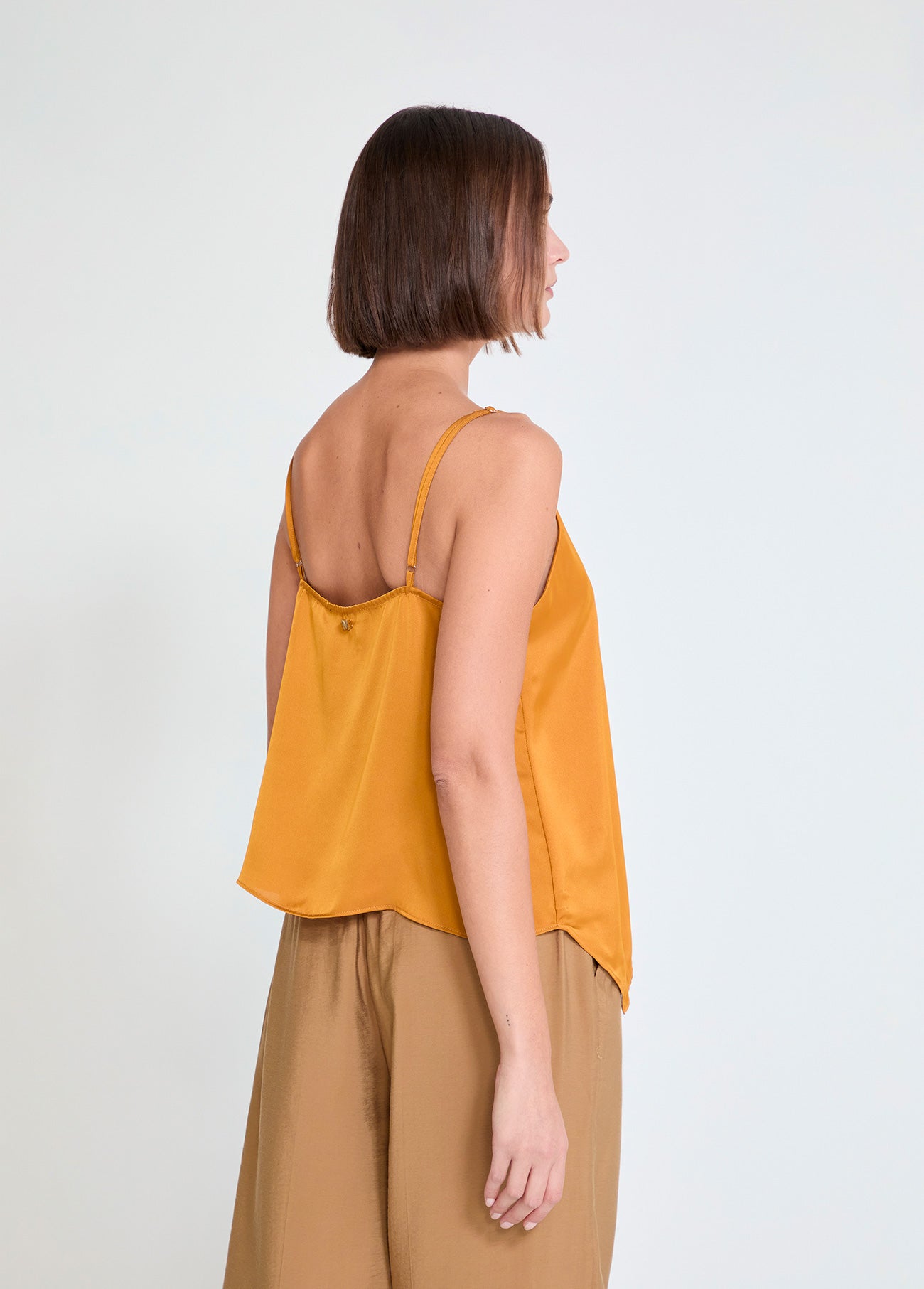 Yellow Pleated Lingerie Top