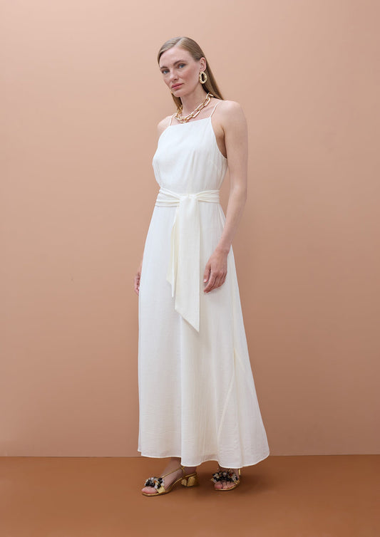 Thin Strap Straight Neckline Dress