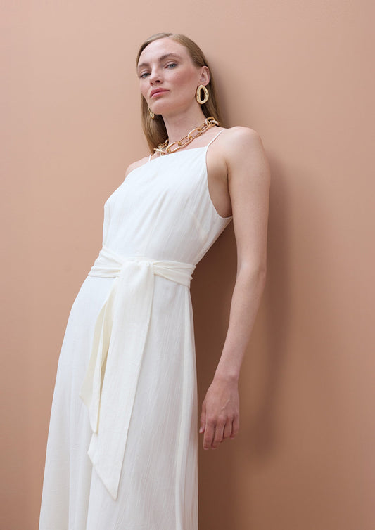 Thin Strap Straight Neckline Dress