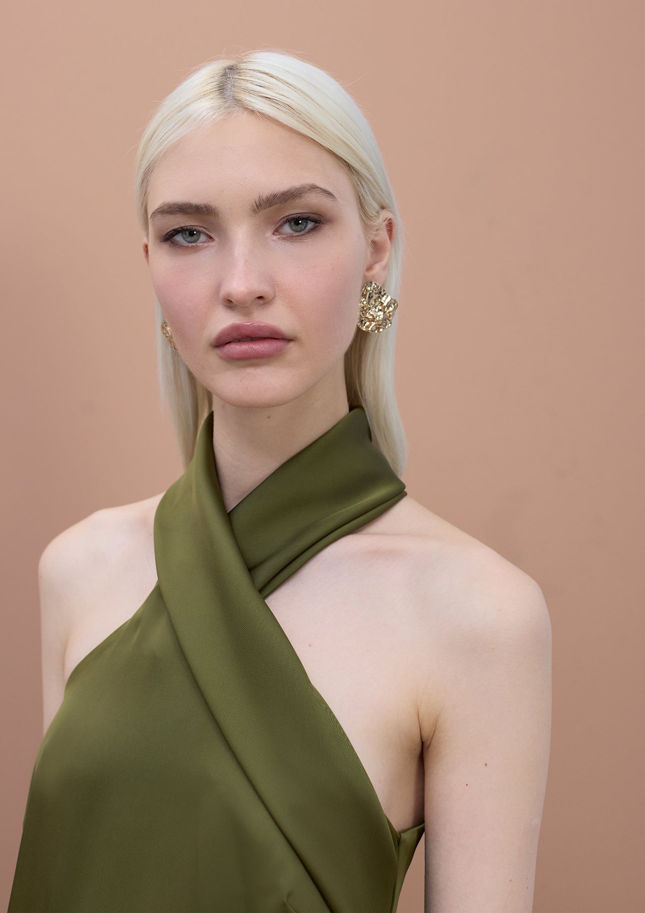 Satin Halter Neck Dress